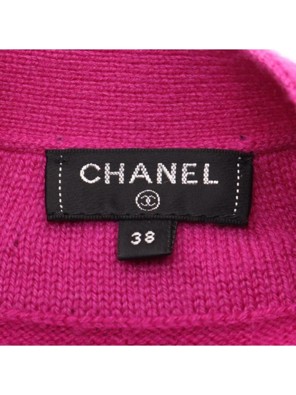 Chanel Cardigan CC Logo Button Cashmere